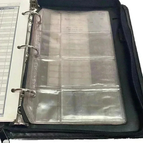 DAY RUNNER FACT CENTRE Case Panner Pages Business Card Organizer Binder Ring Zip - Picture 11 of 12